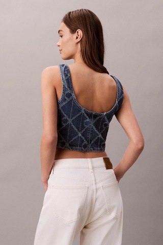 Calvin Klein Tamamı Baskılı Ck Atlantic Kadın Mavi Bluz Lv047d708g-yy2 Mavi