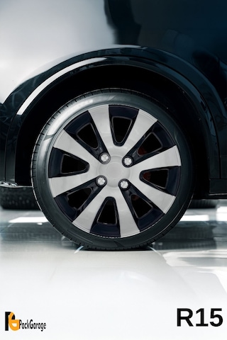 Chevrolet Aveo 15'' İnç Jant Kapağı 4 Adet Siyah Gri C101