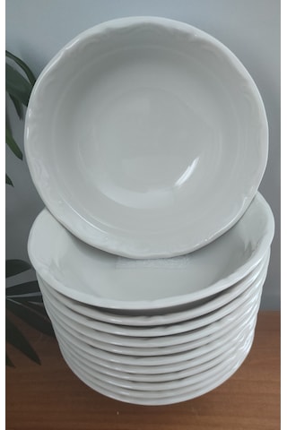 Porland Porselen Kum Beji 12 Adet 13 Cm Küçük Çorba Kase