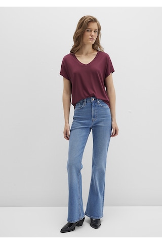 Mavi - V Yaka Bordo Basic Viskoz Tişört 167714-70393 Bordo
