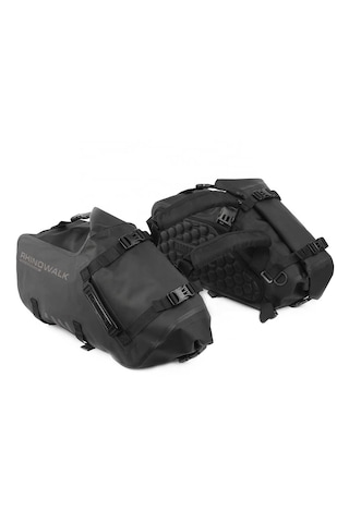 Rhinowalk Rackless 28l Motosiklet Yan Çanta Seti 14l + 14l - Yan Çanta Demiri Gerektirmez - %100 Su Geçirmez Siyah