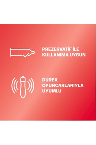 Durex Çilek Hazzı 50 Ml Jel + Kırmızı Deri Şaplak + Hediye