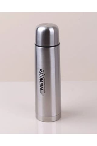 Jetyazdir Kişiye Özel İsimli Newlife 500 Ml Çelik Termos Açık Gri