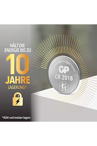 Batteries Cr2016 2016 Boy Lityum Düğme Pil, 3 Volt, 5'li Kart