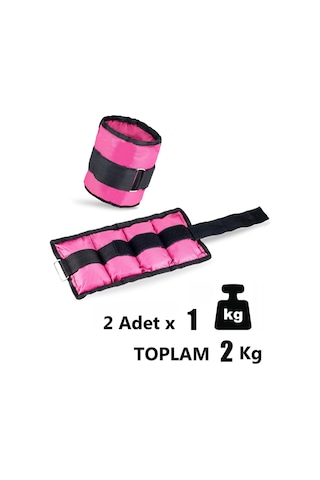 Spor Byfit 1 Kg x 2 Adet Pembe El veya Ayak Bileği Ağırlığı Pembe