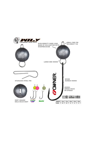 Wily Jig Head Mafsallı Owner İğneli - Pembe 3gr