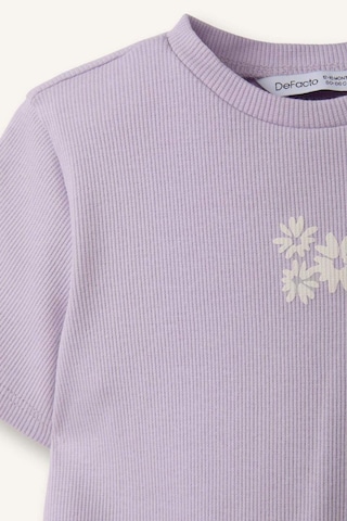 Defacto Çiçekli Fitilli Kaşkorse Tişört Kız Bebek H2998a526smpr77 Mor-pr77