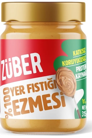 Züber Original Fıstık Ezmesi 315 Gr Ve %100 Fıstık Ezmesi 315 Gr 2 Li