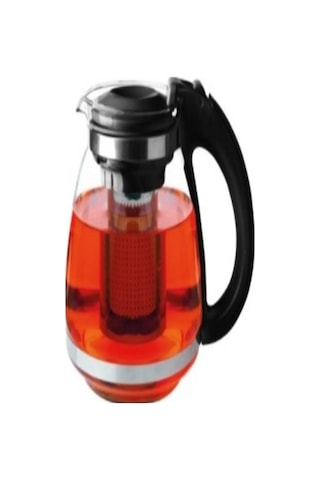 Çelik Süzgeçli Cam Çaycı Servis Demlik 1500 Ml. Royaleks-7488 Çok Renkli