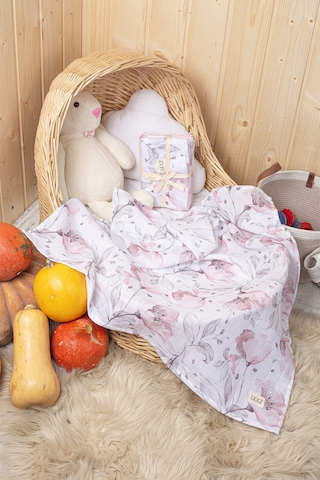 Luckka Dijital Baskılı 3'lü Müslin Örtü Seti - 75x75 Cm - Zt5000 Pembe Pembe