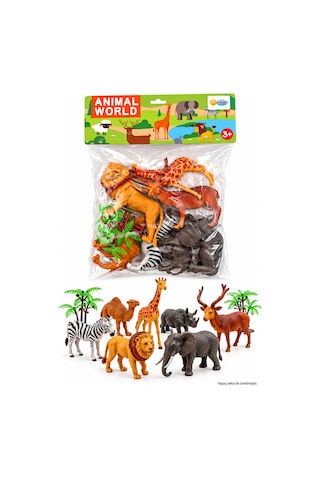 Duman Oyuncak Animal World Safari Vahşi Hayvanlar Figür Seti Eğitici Oyuncak 3+ Yaş