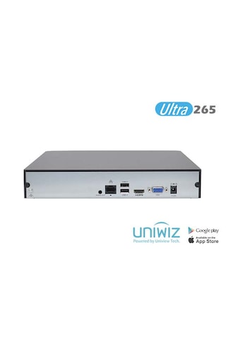 Unıwız Nvr-104e2 4 Kanal 8mp H265 1x6tb Hdd Hdmı&vga Nvr