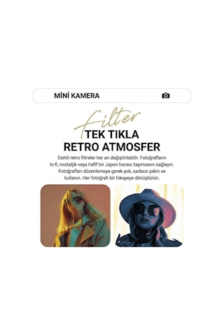 48 Mp Mini  Retro Tasarımlı Video Kayıt Şarjlı Mini Kamera Aksiyon Kamera