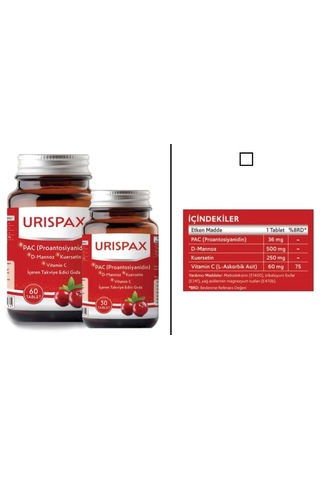 Naturimmun Urispax Takviye Edici Gıda 60 Tablet