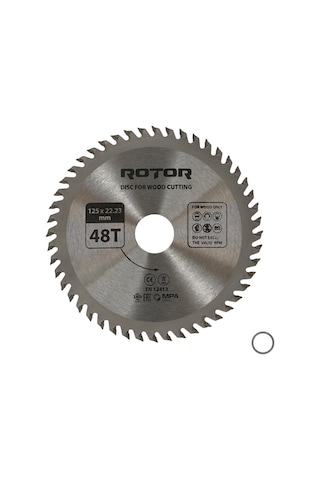Ahşap Kesme Diski Rotor 125 22,23 48t