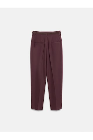 Dilvin 72242 Kemerli Yüksek Bel Pantolon-bordo Bordo