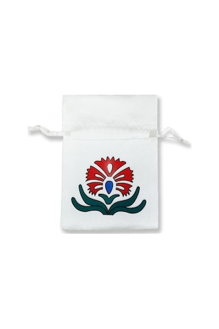 Mutluadim 12 Adet Karanfilli Saten Kese 7X9Cm Krem