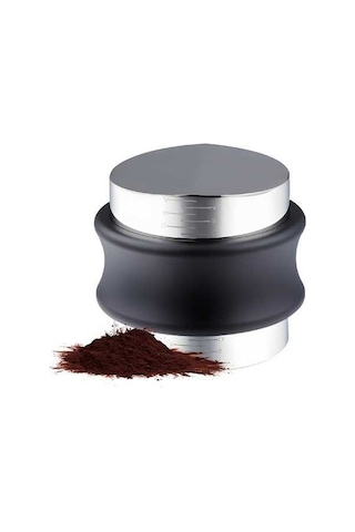 Createtech 53.3mm 2'si 1 Arada Kahve Dağıtıcı Ve Pres Paslanmaz Çelik Espresso Düzleştirici Ayarlanabilir Siyah Siyah