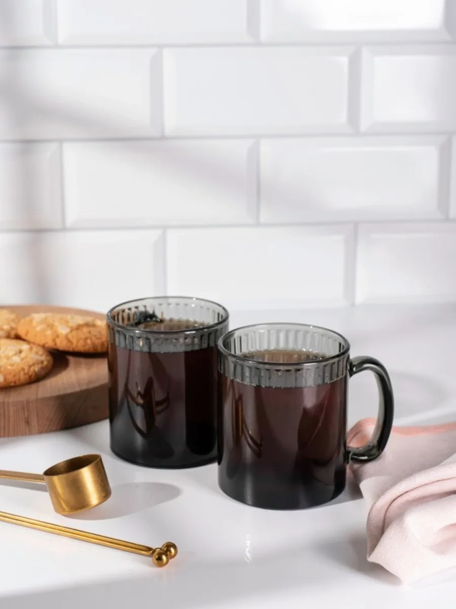 Purecrystal Cam Çay Ve Kahve Kupası Seti 6 Parça 313269214 Grafit