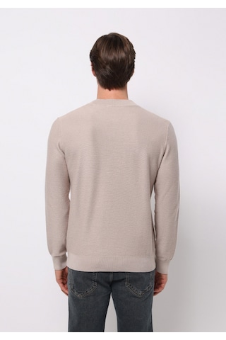 Colin's Colins Regular Fit Yuvarlak Yaka Jakarlı Erkek Bej Kazak Cl1076471 Q1.v2 Beı Bej
