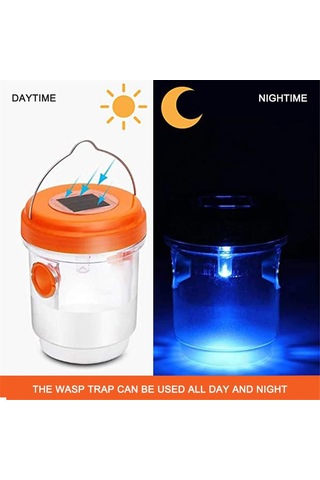 Geeksen Güneş Enerjili Dış Mekan Atak Böceği Tuzağı - Bahçe Çimenliği Ağaç Takma Tipi - Ip44 Su Geçirmez - 2 Adet Turuncu