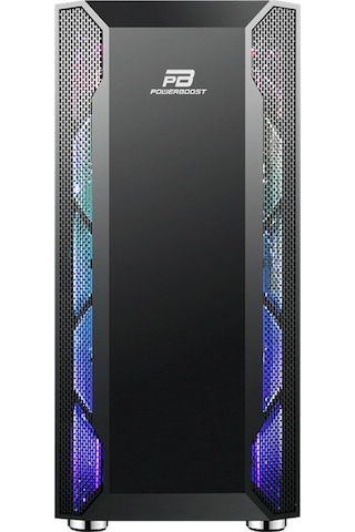 Powerboost VK-G3701B 550 W 80+ Apfc 3xARGB Fanlı Mid-Tower Oyuncu Bilgisayar Kasası