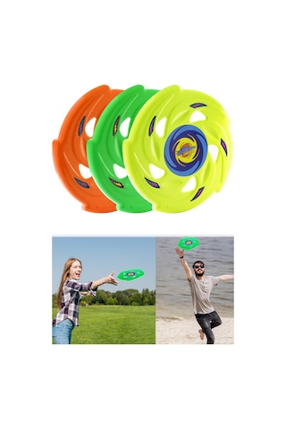 Frisbee Frizbi Fırlatma Diski Disk Atma Oyunu Çocuk Yetişkin Plaj Bahçe Oyuncak 24 cm 3LÜ