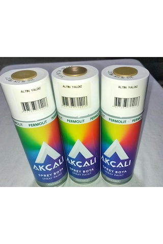 Akçalı Altın Yaldız Yaldızlı Alüminyum-ahşap-plastik-demir-metal-sprey Boyama 400 Ml Çok Renkli