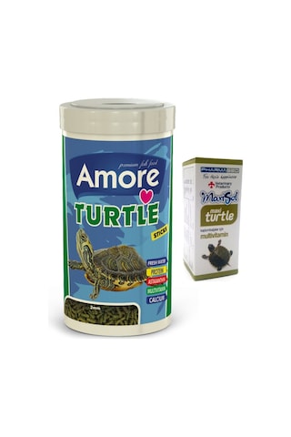 Turtle Sticks 1000ml Kutu Kaplumbağa Yemi + Multivitamin
