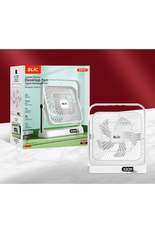 Rose Teknoloji Digital Göstergeli 2200 Rpm 5 Kanatlı Ayarlanabilir Masaüstü Soğutucu Fan