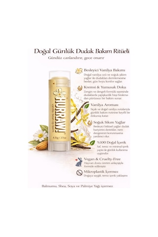 Hurraw Dudak Balmı Greyfurt -lip Balm 4.3 G 851228005076 + Vanilya - Bean Lip Balm 4.3 G 851228005205