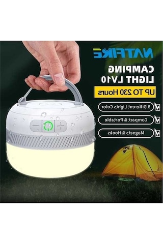 Artfulabode Wondernest Şarj Saat Lv10 Kamp Feneri El Edilebilir Beyaz 230 Gh Beyaz