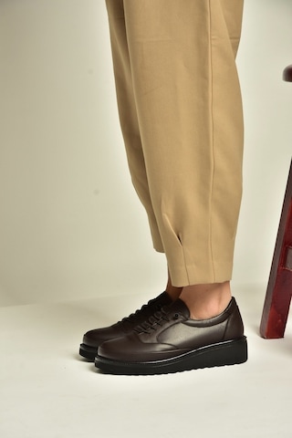Fox Shoes Z555250803 Kahverengi Hakiki Deri Günlük Kadın Ayakkabı