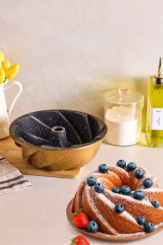 Cake Pro Döküm Rüzgar Gülü Gold Kek Kalıbı Rose