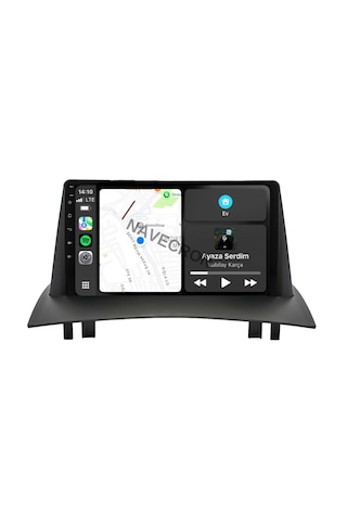 Renault Megane 2 2003-09 9" Uyumlu Androıd Multimedya Gerçek 2/32 Kablosuz Carplay Geri Görüş Kameralı 9"