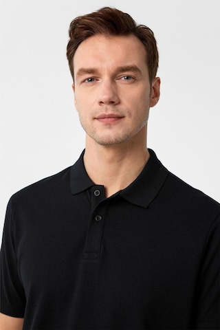 Süvari Siyah Regular Armürlü Polo Yaka Tişört-37375 Siyah