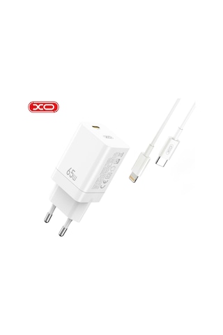 Ce10 Eu 65w Gan Süper Hızlı Şarj Adaptörü Ve Type c To Lightning Kablo Set Apple iPhone Uyumlu iPad