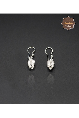 Sallantılı Lale Model 925 Ayar Gümüş Telkari Kadın Küpe 201024665 Gümüş