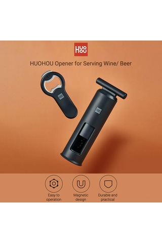 Tenfowee Paslanmaz Çelik Şarap Ve Bira Açacağı - Dayanıklı Ve Ergonomik Mutfak Aksesuarı Siyah
