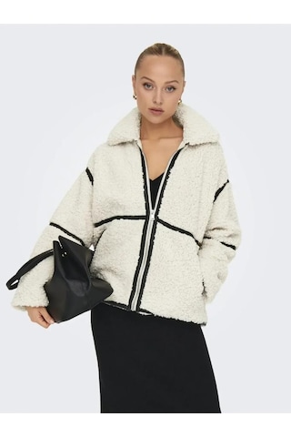 Only 15322440 Onlparıs Teddy Jacket Whıte Sand Kadın Mont Beyaz