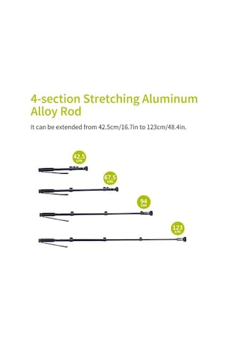 Novahub Taşınabilir Selfie Çubuğu - Alüminyum El Monopod - 1/4 Inç Vida