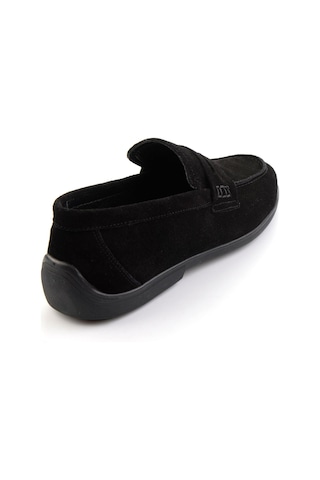Siyah Hakiki Deri Erkek Loafer Ayakkabı E01054408202 Siyah