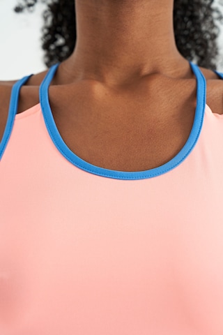 Tommy Life Yavruagzı Çift Askılı Sırt Detaylı Standart Kalıp Kadın Spor Atlet - 97258 Yavru Ağzı