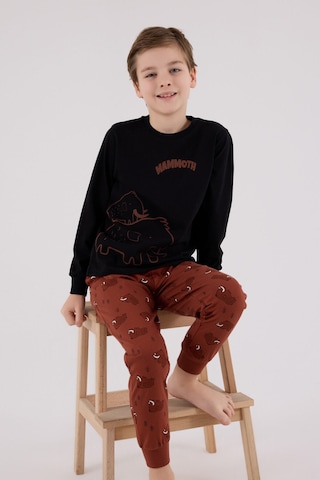 Rolypoly Erkek Çocuk Siyah Pijama Takımı Rp3666-c-v1