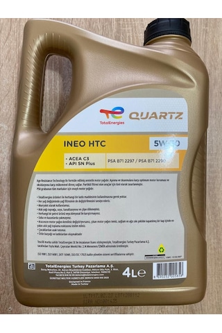 Total Quartz Ineo Htc 5W-30 C3 Motor Yağı