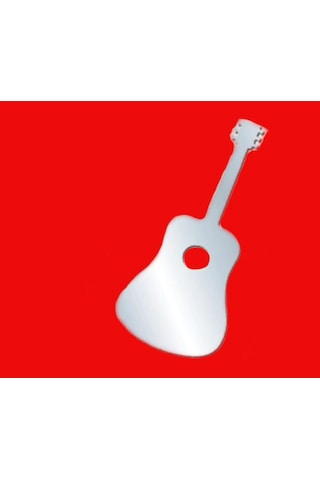 Sıa Aynalı Duvar Süsü (Sticker) Gitar Şekilli