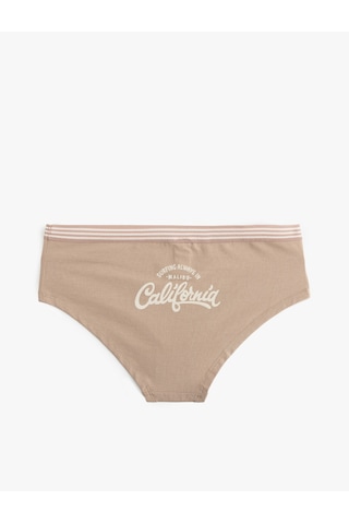 Koton Pamuklu Yüksek Bel Çizgili Hipster Kadın Külot Pembe 5slk30041mk Gül