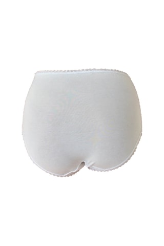 İmer 4100 Kadın Modal Dantel Detaylı Yüksek Bel Slip & Külot - Krem