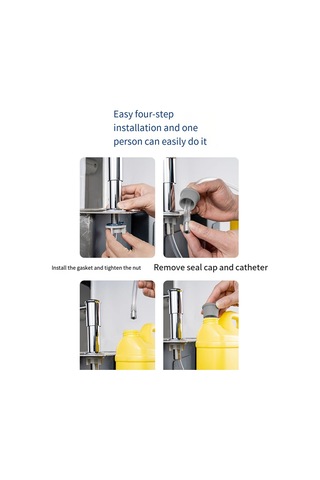 Xiaaokeji Mutfak Lavabosu İçin Sabunluk Ve Uzatma Borusu Seti Gümüş