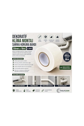 Dekoratif Klima Montaj Bandı 50mmx18mt 1adet Bant Marketim